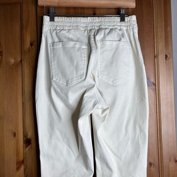 Spanx Stretch Twill Cargo Jogger Pants Women’s Small Ivory White Professional - Picture 6 of 8